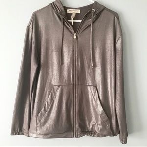 H & M loves Coachella Metallic Full-Zip Hoodie